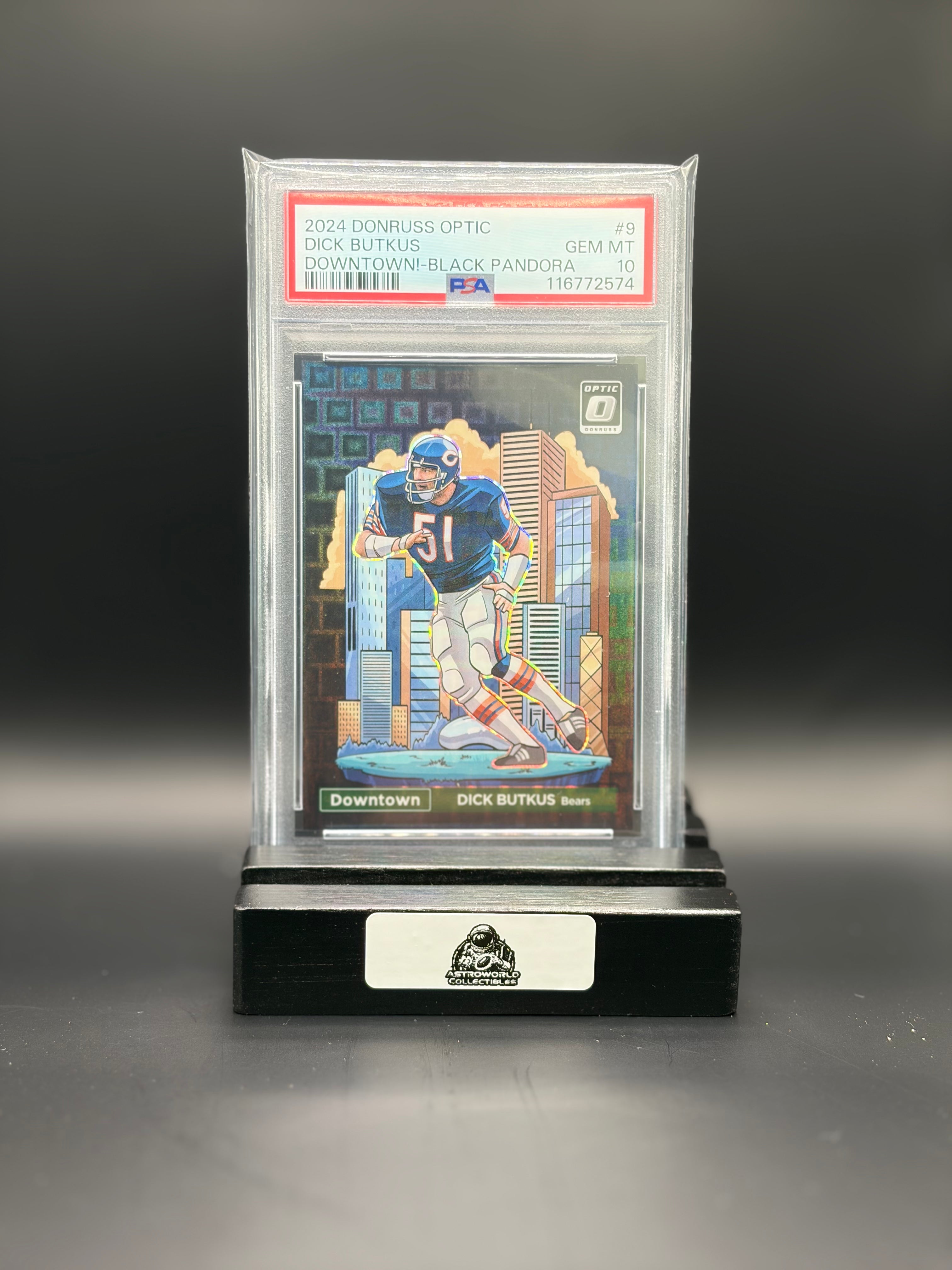 Dick Butkus 2024 Donruss Optic Downtown Black Pandora GEM MT 10