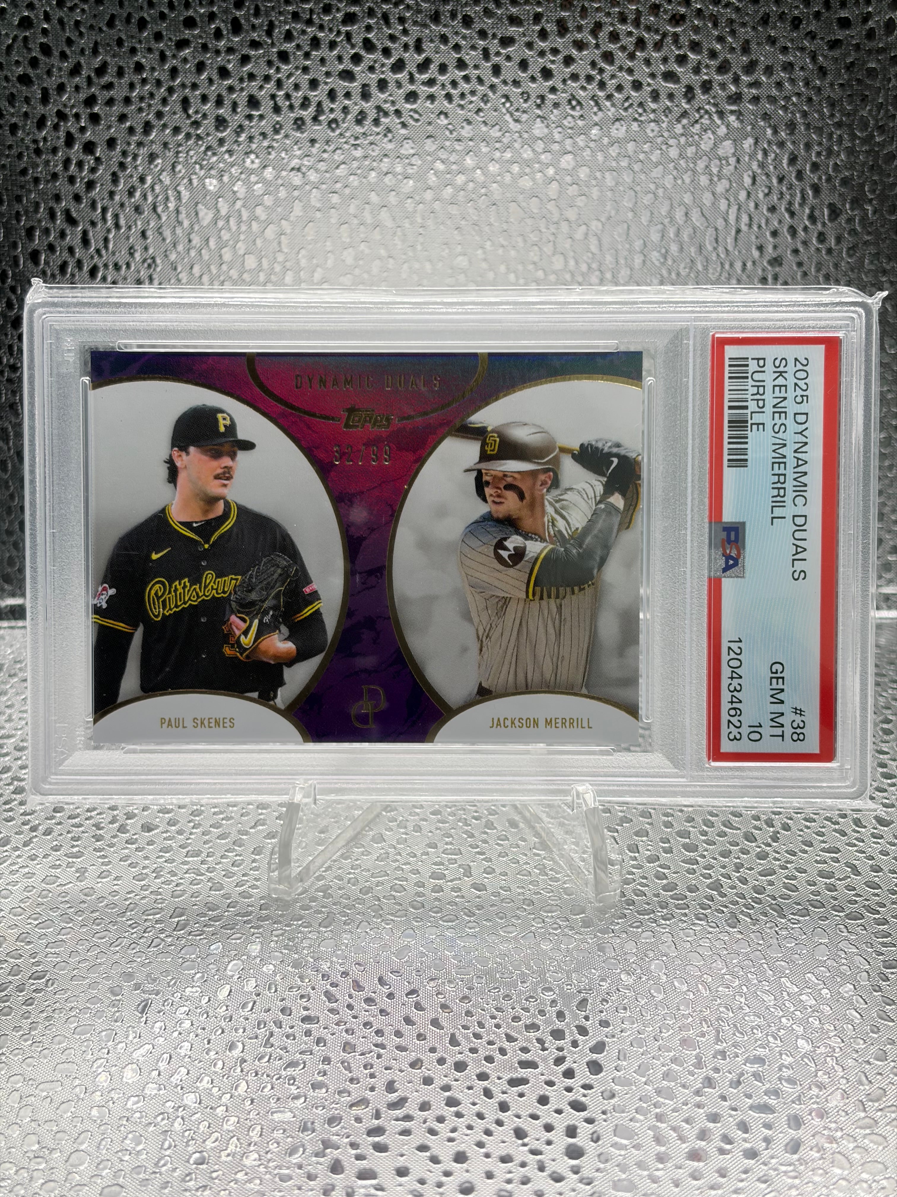 Paul Skenes Jackson Merrill 2025 Dynamic Duals Purple GEM MT 10