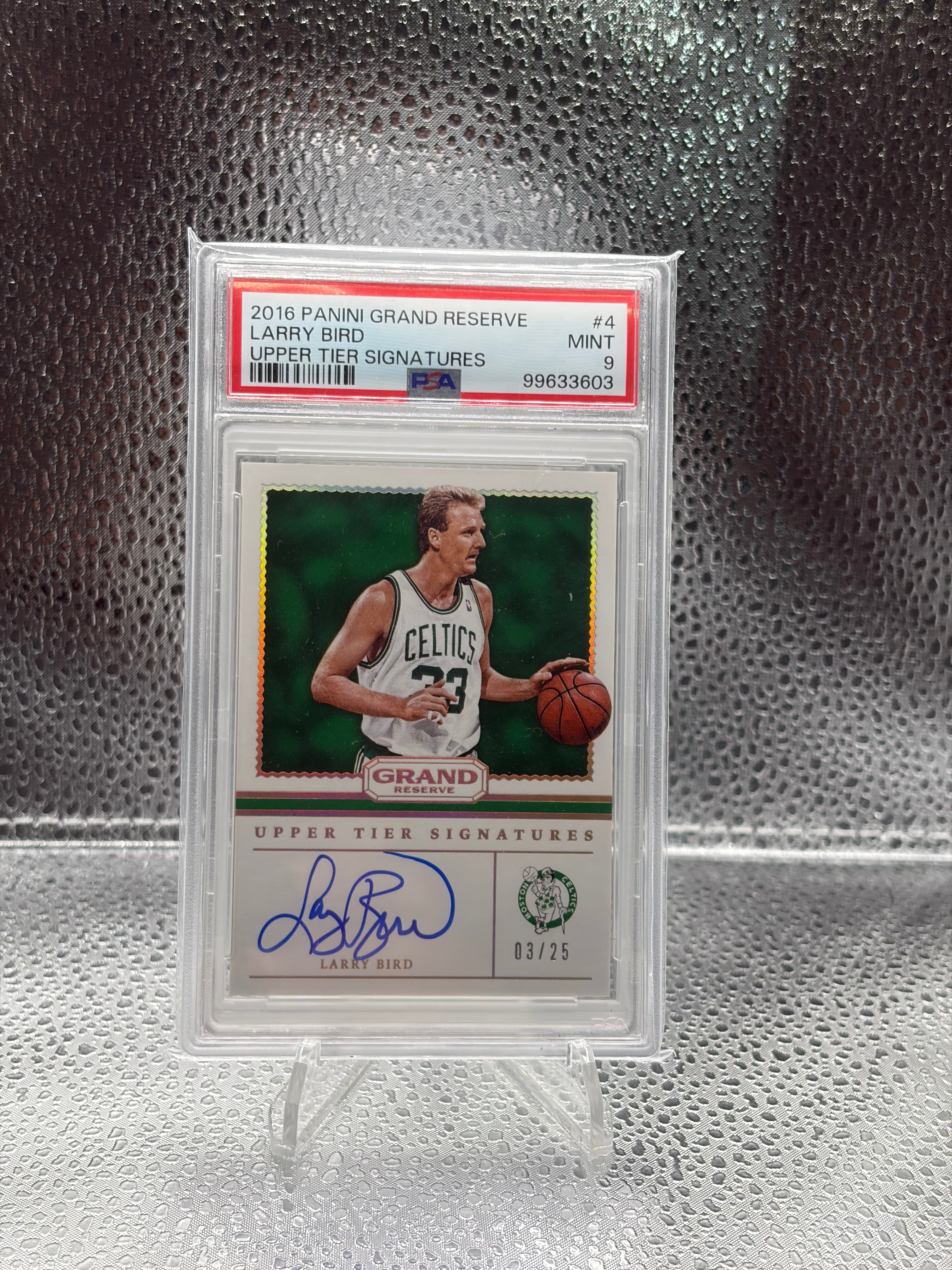 Larry Bird 2018 Panini Grand Reserve Upper Tier Signatures MINT 9