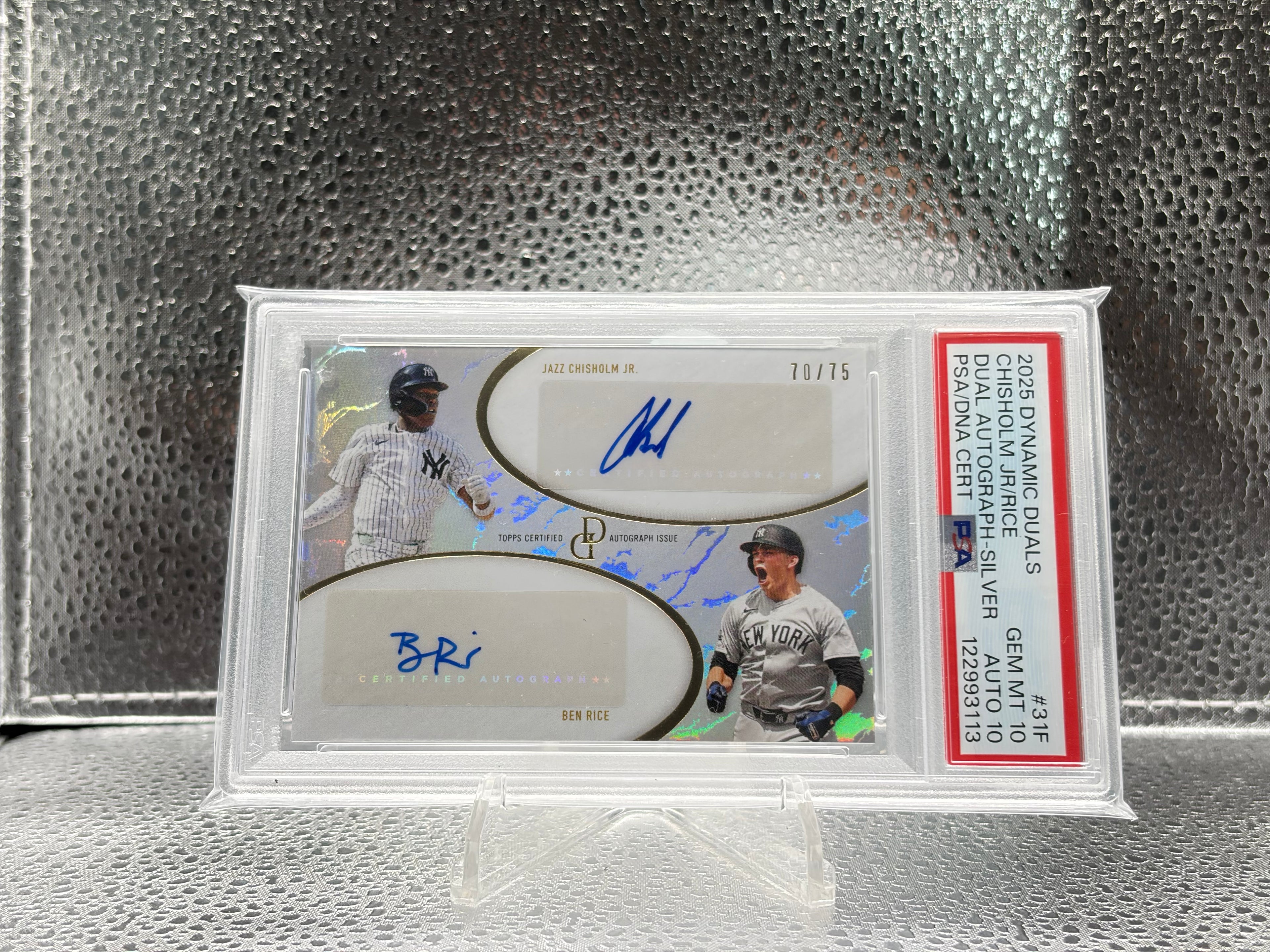 Chisholm/Rice 2025 Dynamic Duals Dual Autograph Silver GEM MT 10 AUTO 10
