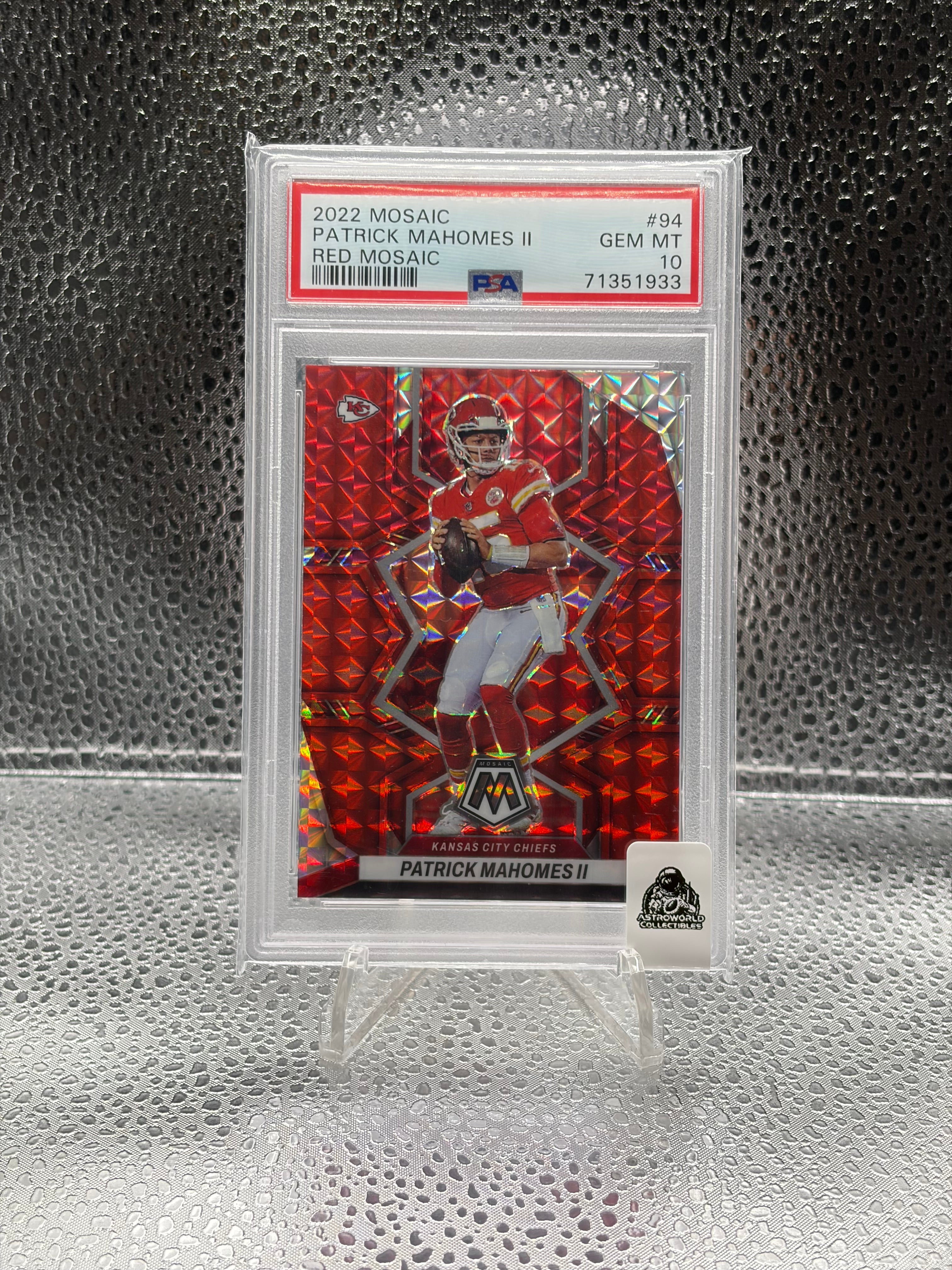 Patrick Mahomes II 2022 Mosaic Red Mosaic GEM MT 10