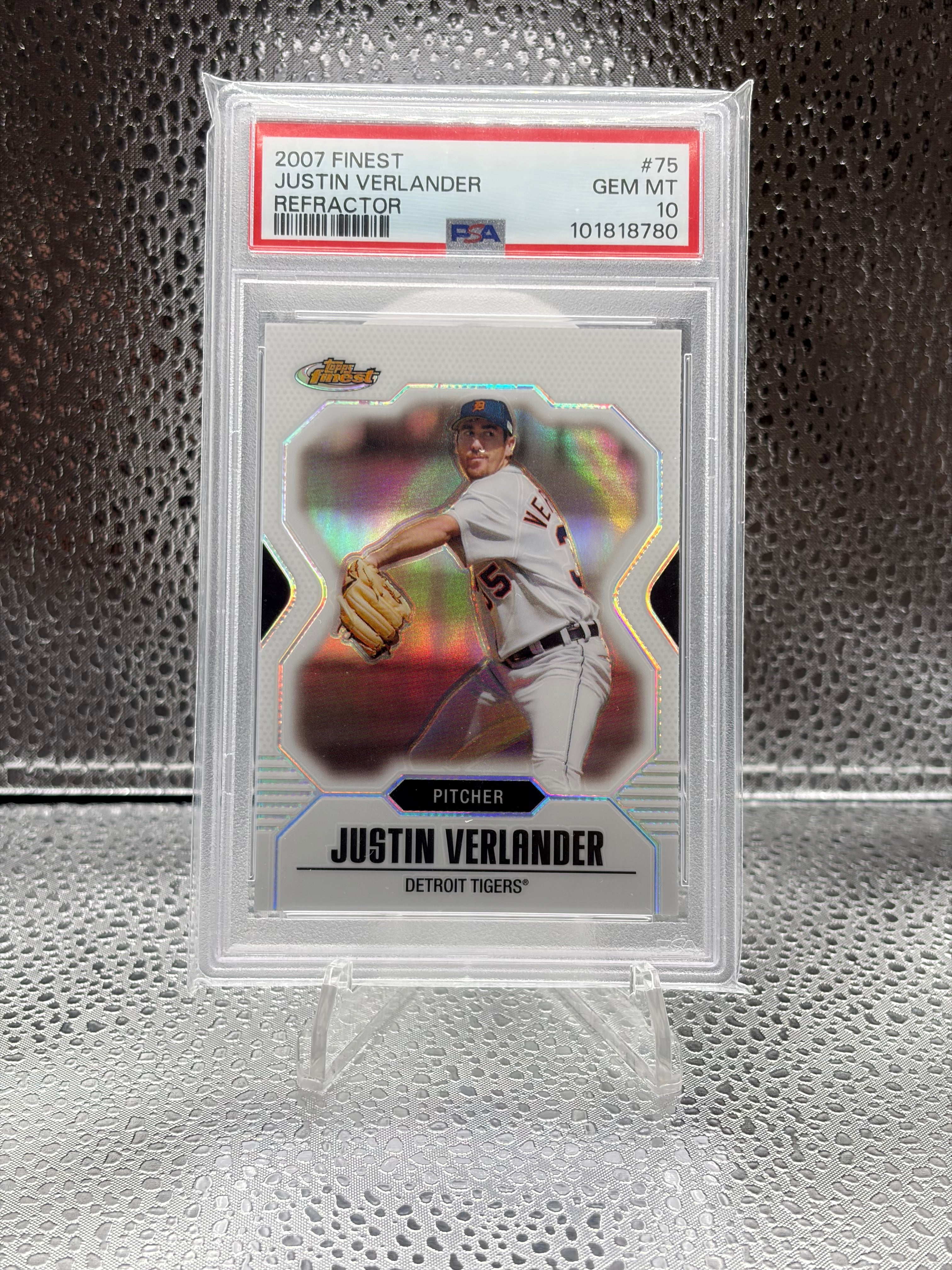 Justin Verlander 2007 Finest Refractor GEM MT 10